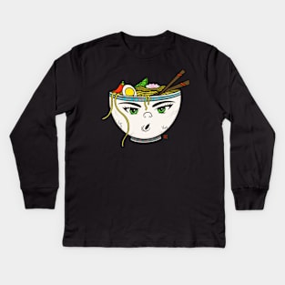 Ramen Romani Kids Long Sleeve T-Shirt